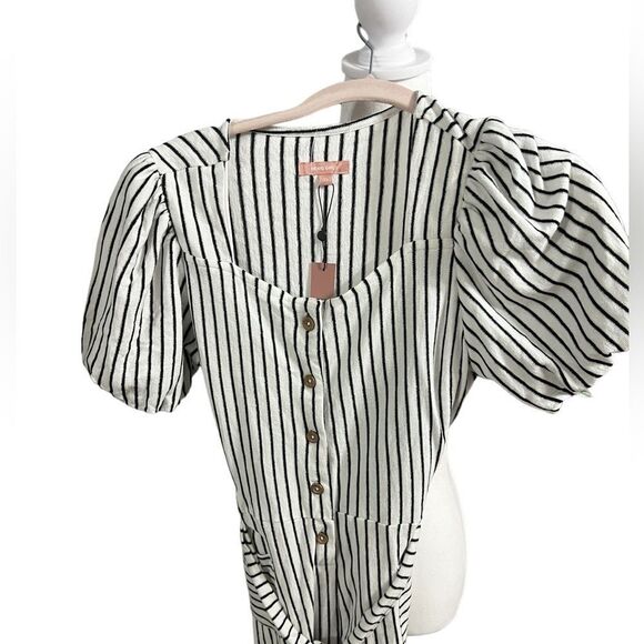 BCBG GIRLS Girls' Cotton Knit Striped Jumpsuit black and white  nwt extra large - Picture 4 of 10
